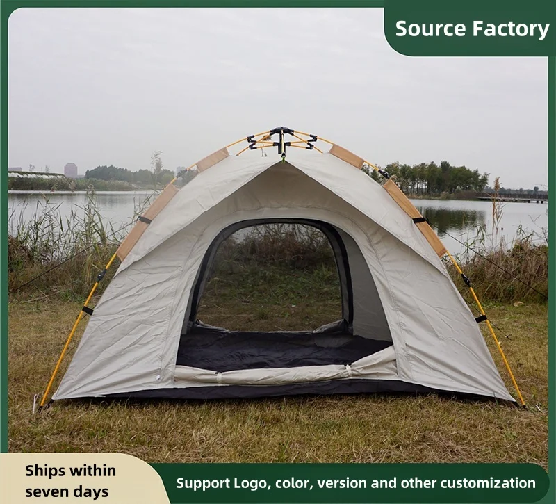 Outdoor Portable One-Bedroom Automatic Oxford Cloth Anti-Ultraviolet Tent for Rainy Camping Picnic or Park Use