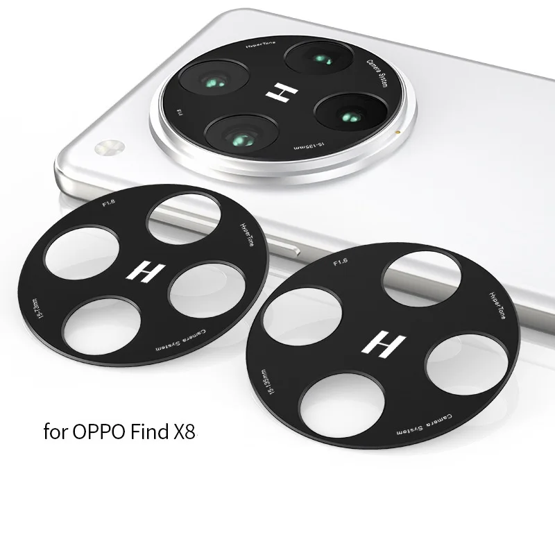 for Oppo Find X8 Camera Bezel Cover Anti Scratch Black Metal Film Super Slim Hollow Lens Protector Cap Sticker