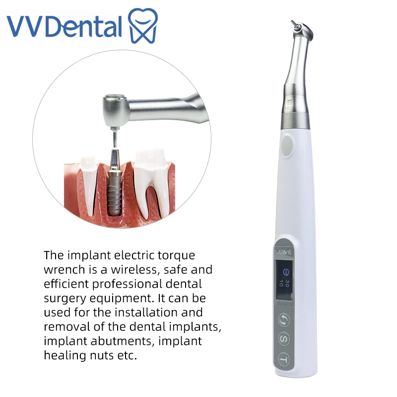 VVDental-Implant Dentaire Portable, Pilote de Couple Électrique, Rotatif à 360 °, Universel, Sans Fil