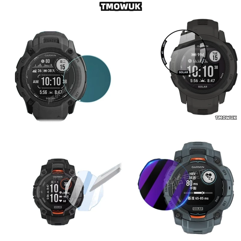 

For Garmin Instinct 2 2X 3 3E Crossover 40 45 50 Mm, High Definition Screen Cover With 9H Protection