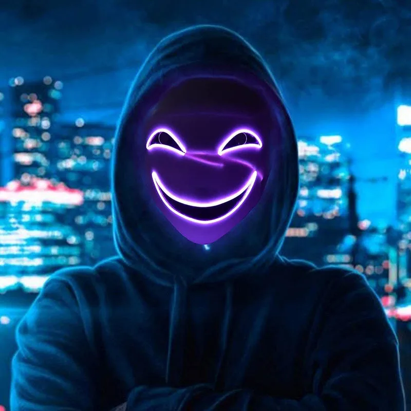 Halloween Mask LED Light up Mask Scary mask for Festival Cosplay Halloween Costume Masquerade Parties,Carnival,Gift