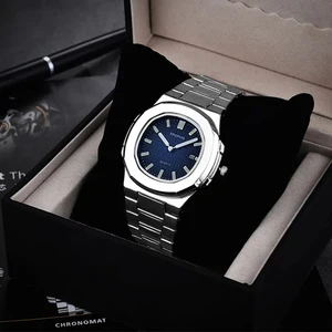 ساعات الكوارتز الفاخرة للرجال مقاومة للماء التلقائي تاريخ الفولاذ المقاوم للصدأ ساعة كرونوغراف رياضية 30 م جديد 2022 أعلى 8 مبيعات طبق الأصل ووتش تيسو - No4