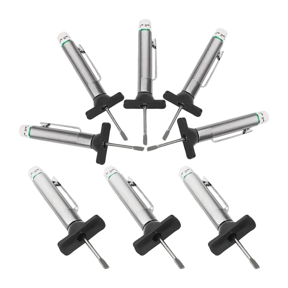 

8Pcs Tire Tread Depth Gauges Car Tire Thread Measuring Tool 0-25Mm Portable Automotive Gauge for Car Motorcycle