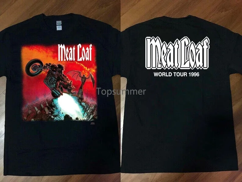 1996 Meat Loaf Bat Out Of Hell Tour T-Shirt Meat Loaf World Tour