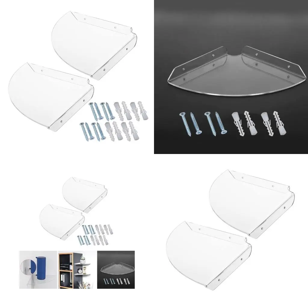 

2 Pcs Bathroom Corner Shelf Clear Shower Rack Corner Punching Shower Organiser high quality
