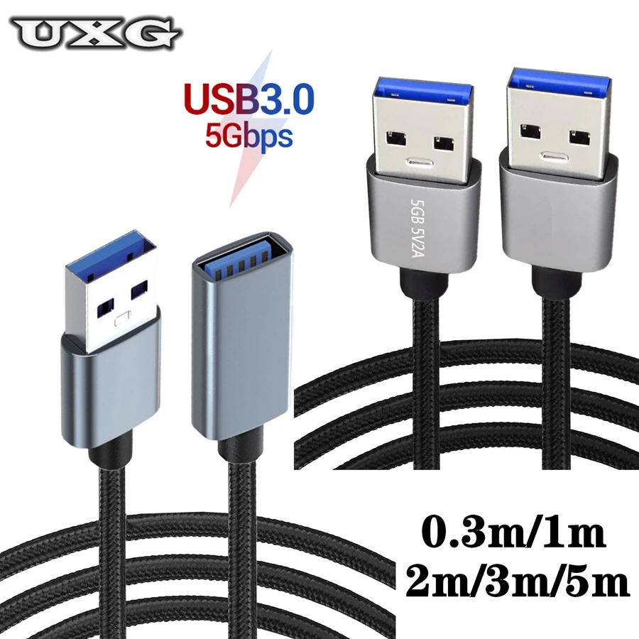 

5m USB 3.0 Extension Cable Male to Male Female 5Gbps Data Cord Extender for PC PS3 Laptop to U Disk Smart TV USB Cable Extension