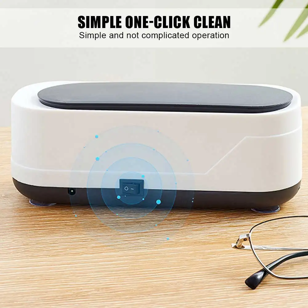 Mini pulizia portatile pulitore ad ultrasuoni detergente per lavaggio a vibrazione ad alta frequenza 360 ° lavaggio gioielli occhiali orologio anello di lavaggio