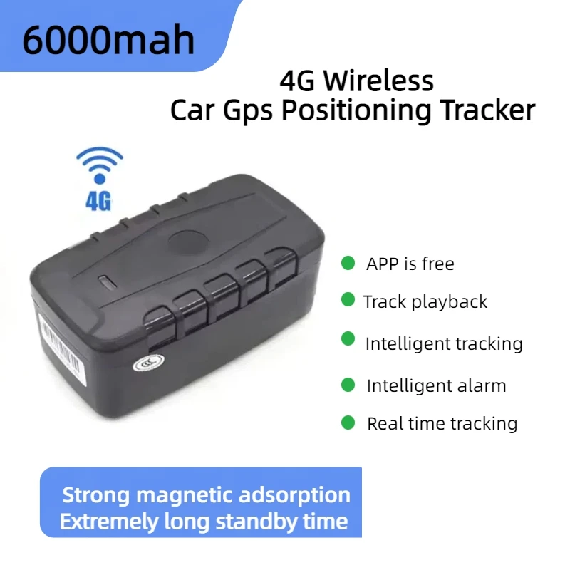 

4G сильный магнитный умный трекер активности, бесплатная установка, автомобильный GPS-трекер, локатор, 6000 мАч, сигнализация с длительным режимом ожидания