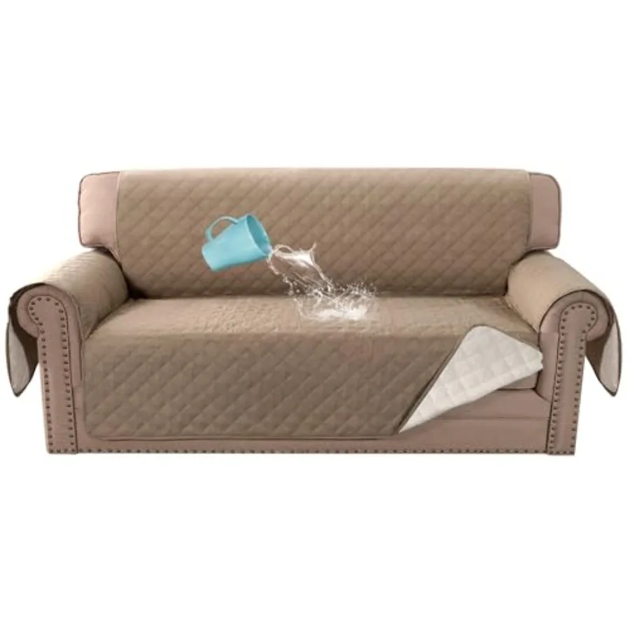 

100% Waterproof Couch Cover Covers for 2 Cushion Couch Furniture Protector for Pets Dog Cat with Non-Skid Backing