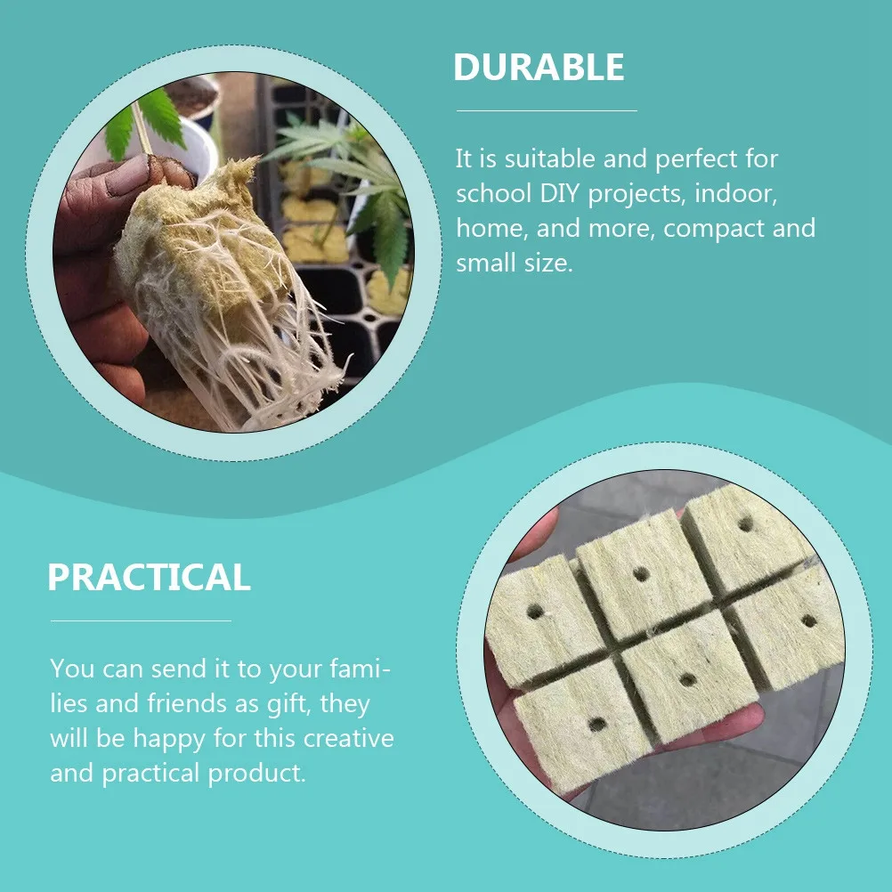 

49Pcs Soilless Substrate Plugs Lightweight Breathable for Hydroponics System Starter Use Great for Home School