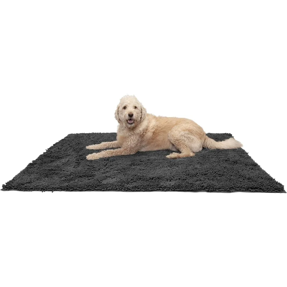 

60" x 48" Highly Absorbent Dog Door Mat for Muddy Paws, 100% Washable, Perfect for Entryway, Kitchen, & Bathroom Use - Chenille