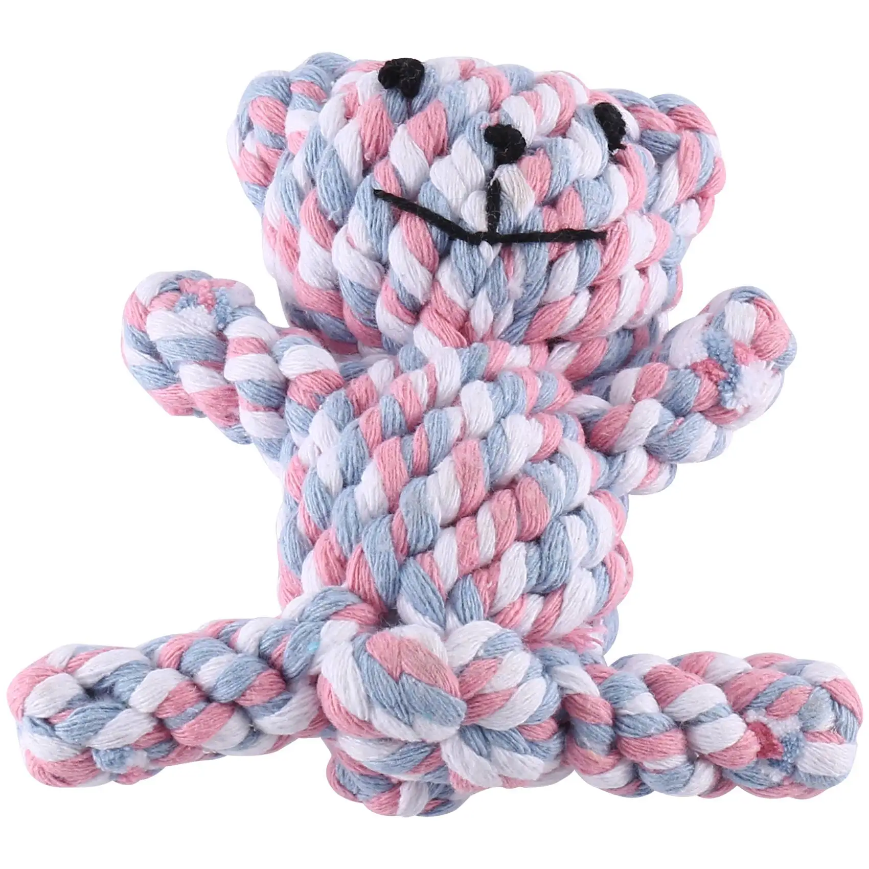 T84C populaire mâcher noeud jouet ours résistant fort chiot chien animal de compagnie remorqueur guerre jouer coton corde