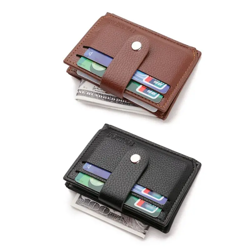 

Fashion PU Leather Men Slim Mini Wallet Money for Case Credit Card Holder Coin Pock