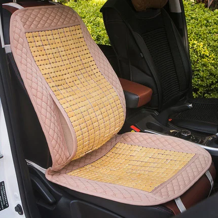 

Летняя дышащая подушка-вкладыш из бамбуковых волокон для офисного кресла, охлаждающая, со встроенной поясничной поддержкой для водителя, автомобильная накладка