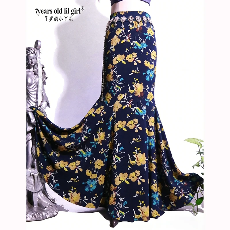 women-belly-dance-practice-long-stretchy-skirt-training-wear-belly-dance-mermaid-skirt-evv110