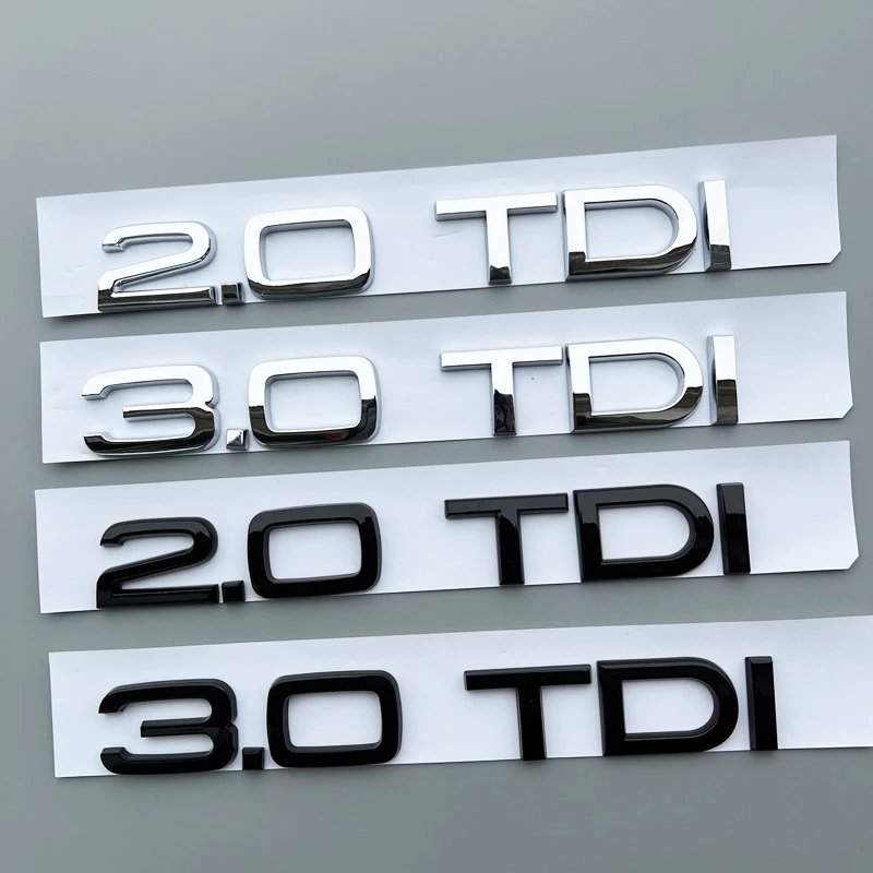 

Car 3D ABS 2.0 3.0 TDI Letters Logo Badge Emblem Decals Sticker For Audi A3 A4 A6 A8 A5 Q3 Q5 Q7 Q2 V6 Styling Accessories