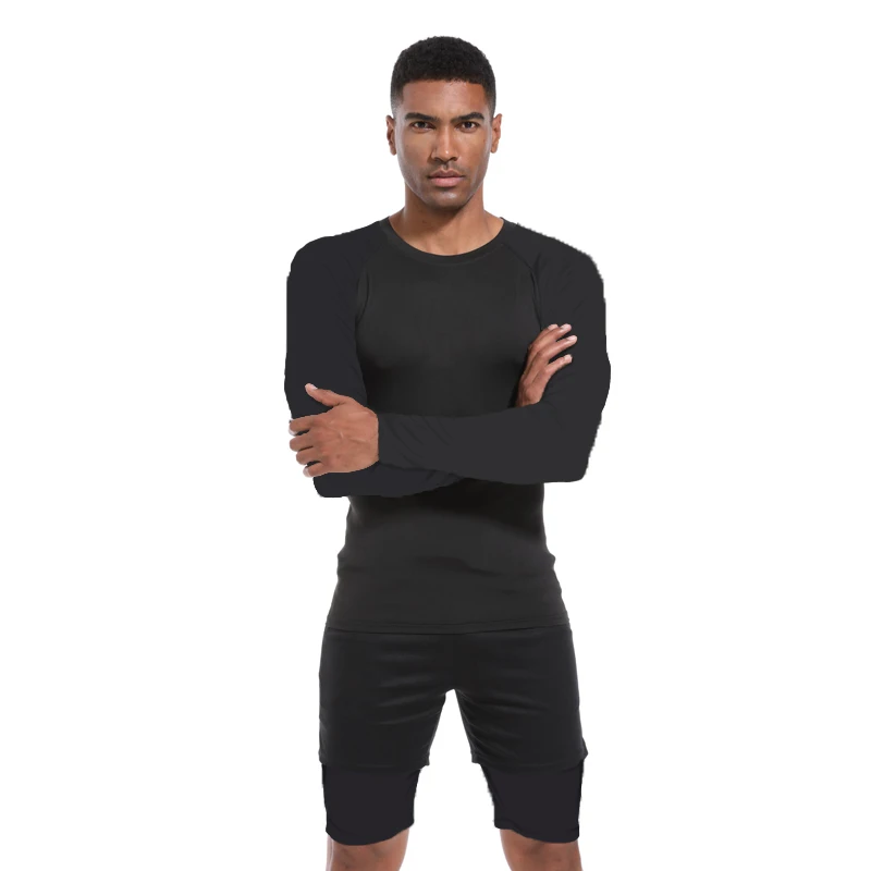 Men's Long Sleeves  T-shirt Fitness Sportswear Fitness T-shirt Gym Running Sports Outdoor Tops for Men Spring and Autumn image 4