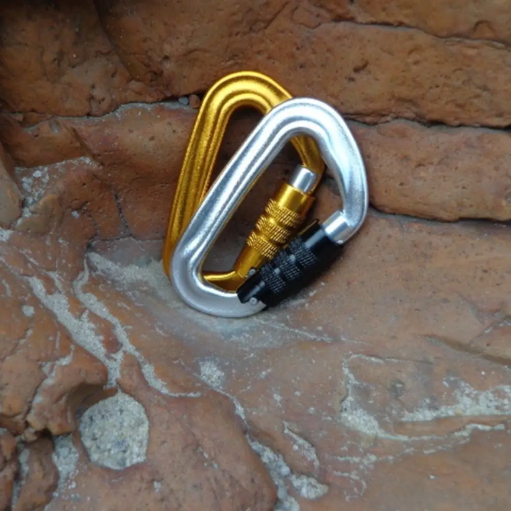 Gancho para hamaca de 12KN, hebilla de bloqueo automático de seguridad segura de aluminio para aviación, hebilla duradera para deportes al aire libre, rappel