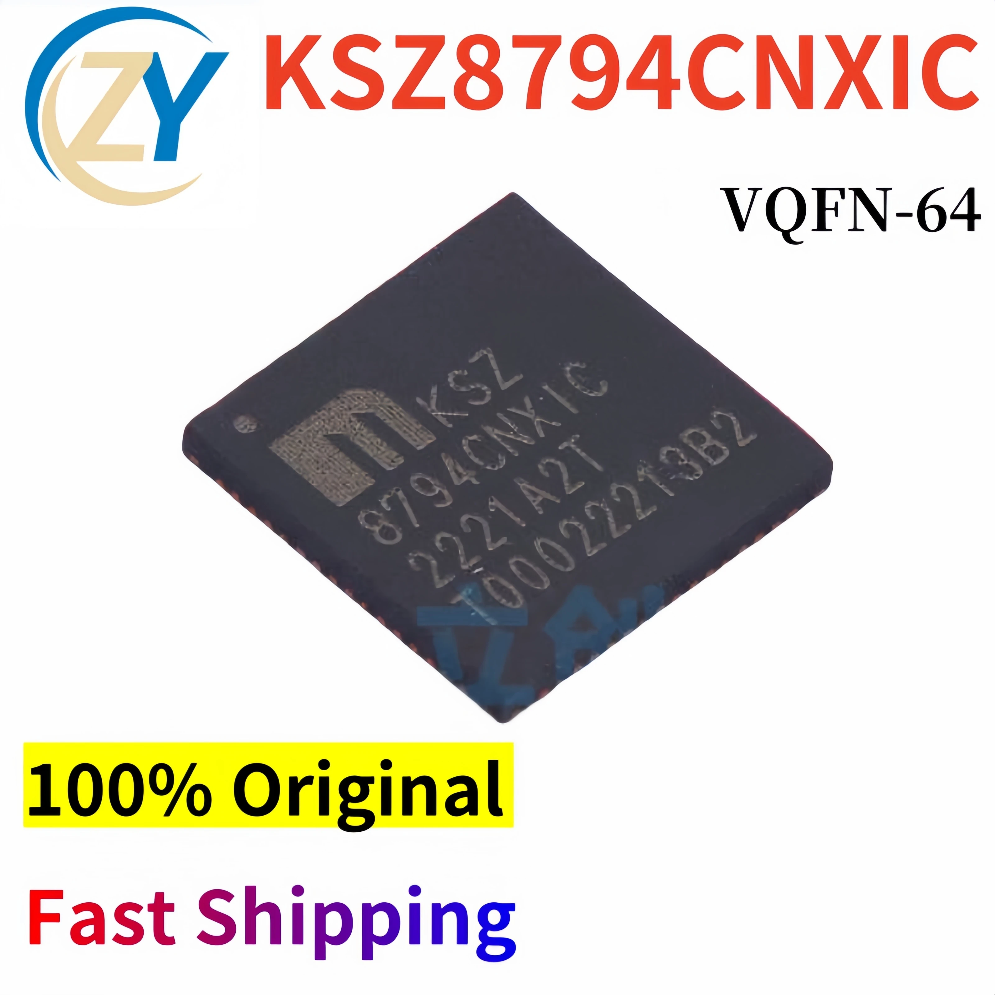 100% Original KSZ8794CNXIC Ethernet ICs KSZ8794 10Mb/s VQFP64 1.8V-3.3V New & In Stock