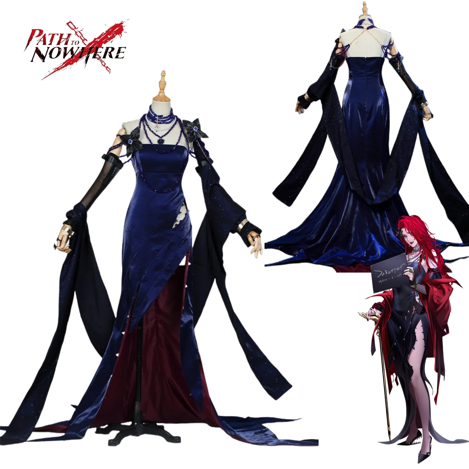 

Game Path To Nowhere Cabernet Cosplay Costume Evening Dresses for Women Girls Suit Halloween Role Play Outfit New Arrival