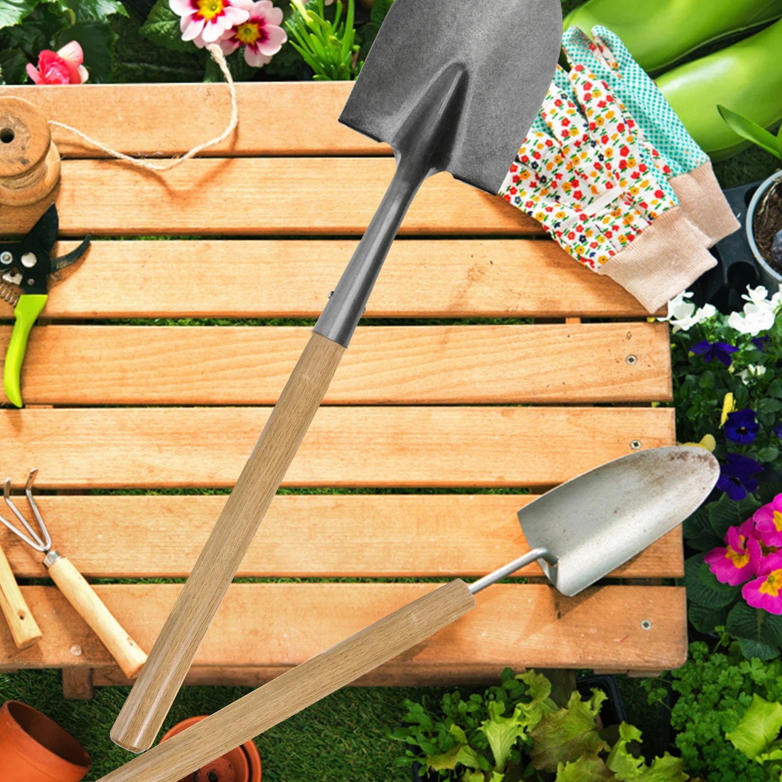 

Thickened Solid Wood Shovel Handle Heavy Duty Farm Tool Replacement Comfortable Agricultural Handle Long Lasting