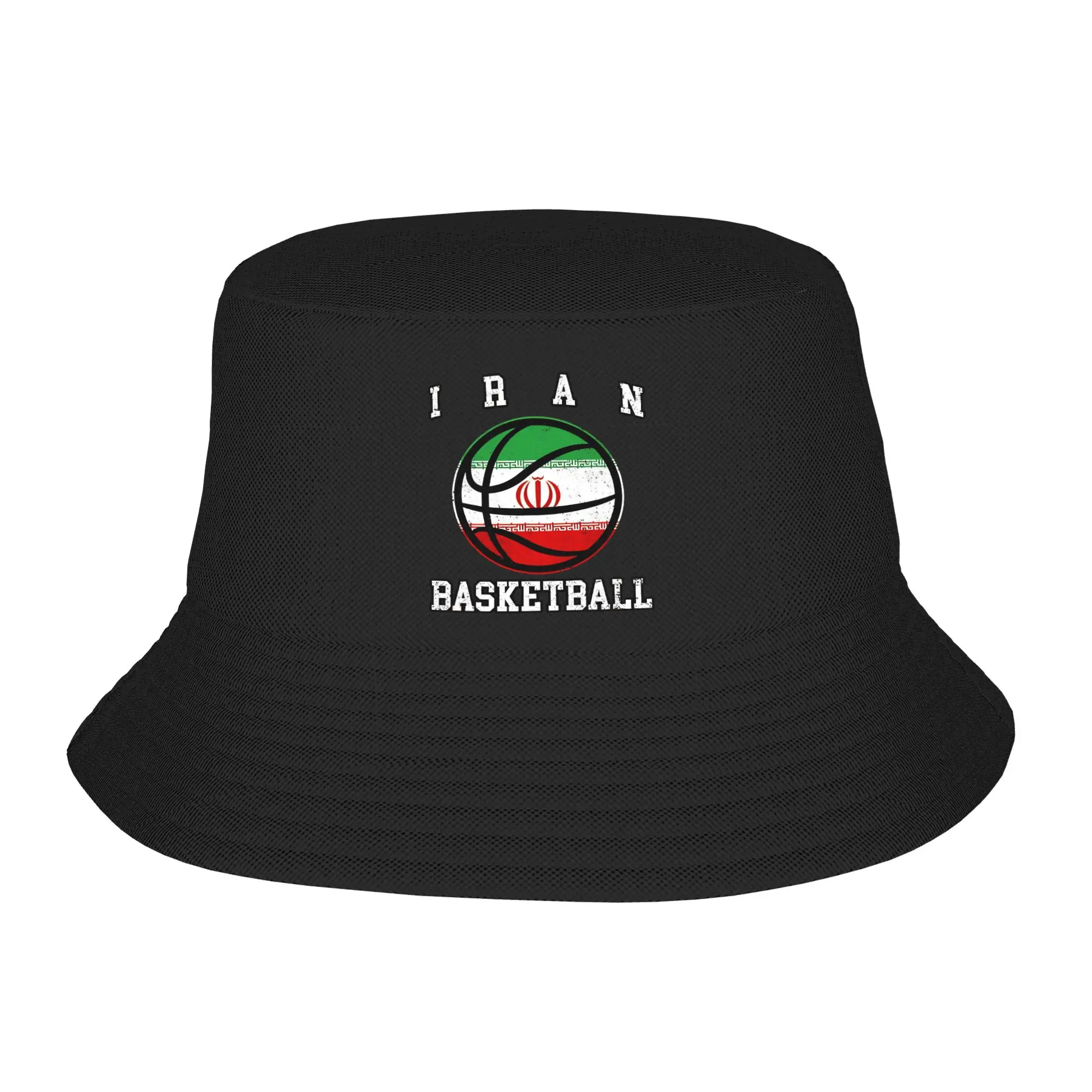 Basketball Ball Iran Fans And Teams Bucket Hat Spring  Casual Fisherman Hats For Women Portable Travel Hiking Caps Sun Hats