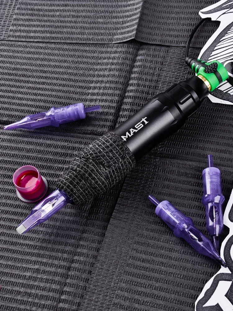 Mast P10 Ultra Permanente Make-up Kit RCA Tattoo Machine Pen Oled-scherm Voeding Mast Pro Cartridge Naalden Tattoo Set - afbeelding 2