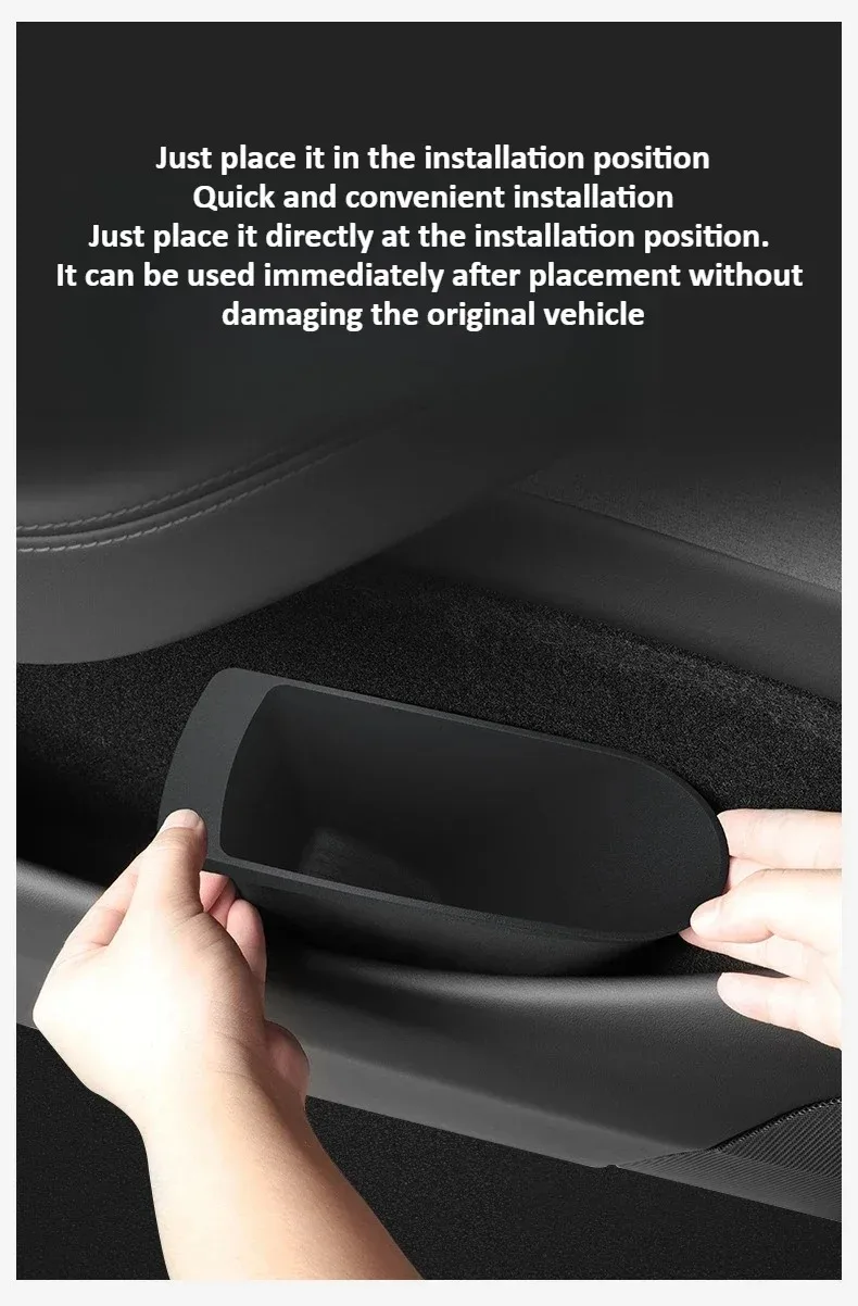 Für Tesla Model Y/YL Juniper 2026 Auto-Türabfalleimer TPE Türseiten-Aufbewahrungsorganizer Handschuhfach Model 3 Highland Auto-Zubehör – Detail 11