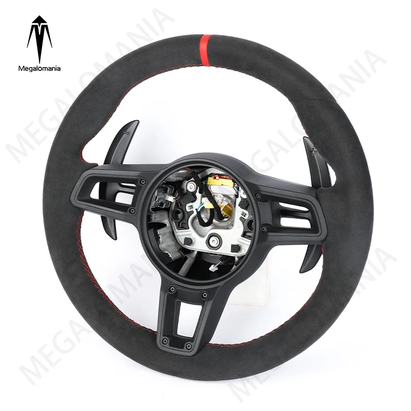 Custom Alcantara Led Carbon Fiber Steering Wheel for Porsche 911.2 971 959 718 Macan 971 Taycan Cayman Racing Wheel Convertible view 2