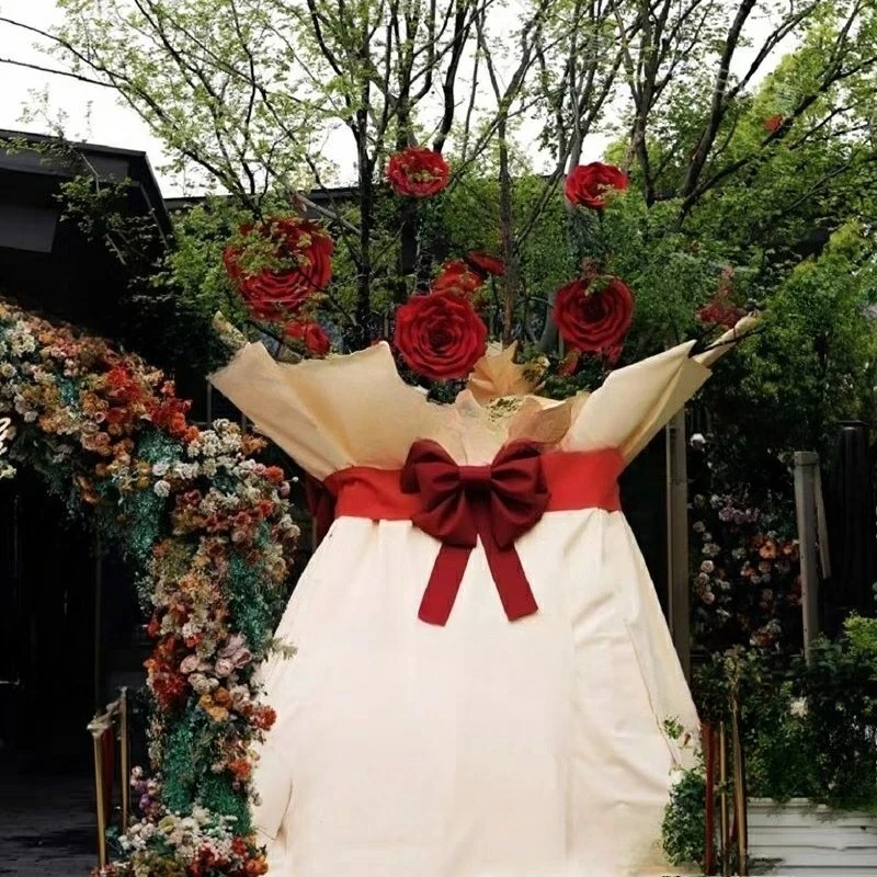 

Outdoor waterproof rose window giant three-dimensional decoration props