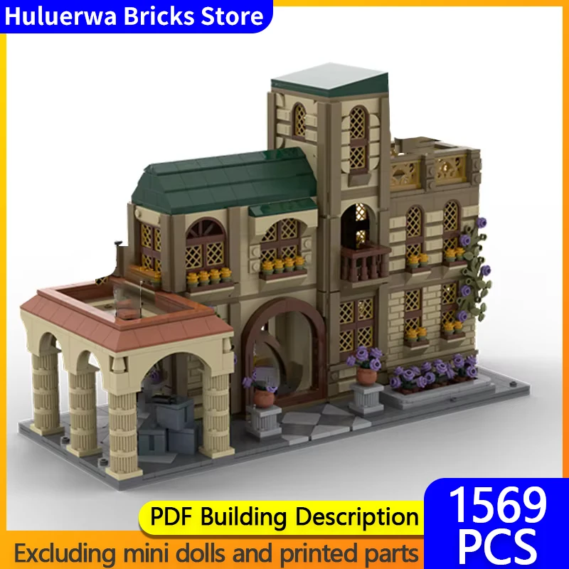 Star Movies Street View Model MOC Building Bricks Medieval Houses Modular Technology Gifts Holiday Assemble Children Toys Suit