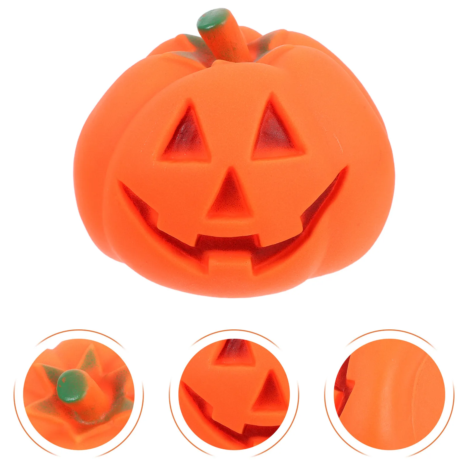 

4Pcs Halloween Pumpkin Squeaker Dog Chewing Supplies for Puppy Dental Care Training Bite Resistant Play Pet Toys