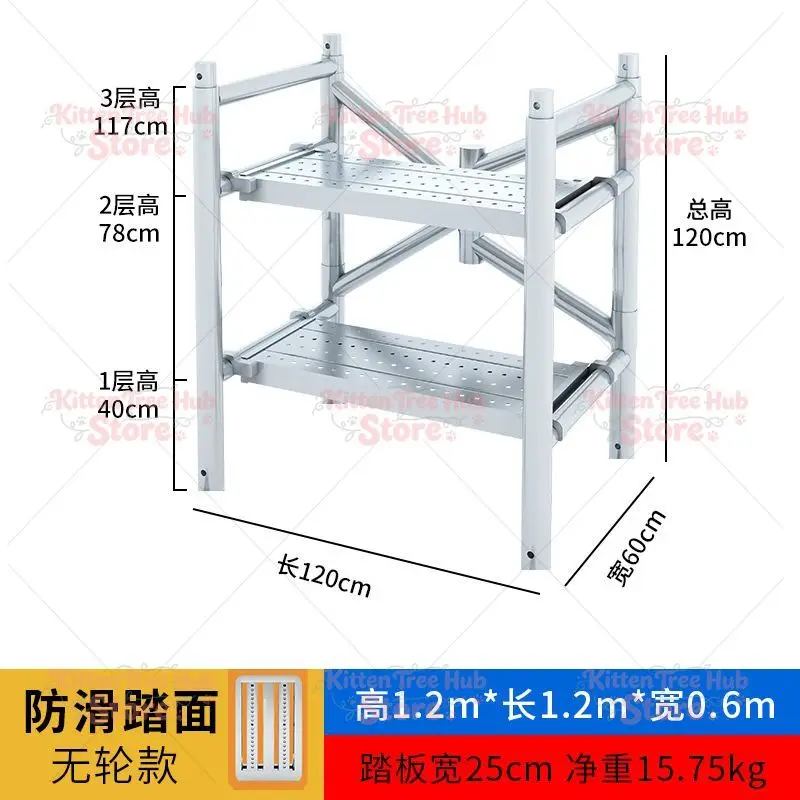 Scaffold Portable Wheel Decoration Horse Stool Thickening Engineering Steel Pipe Folding Lifting Mobile Platform