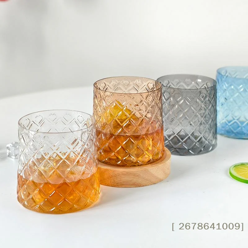⚑Colored Acrylic Diamond Embossed  Glasses, Rhombus Embossed Tumbler for Cocktail  Water