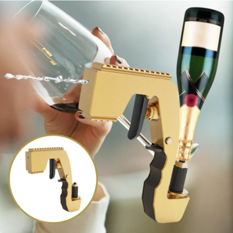 Champagne Gun Beer Gun Shooter Wine Stopper Alcohol Gun Shooter Bottle Beer Spray Gun for Bachelor Party Wedding Festival Bar