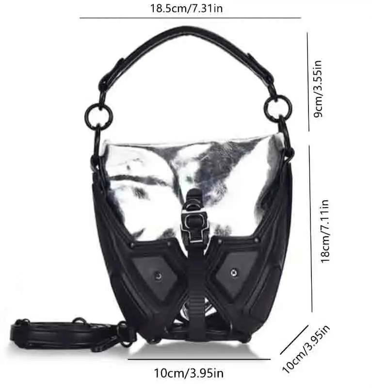 2025 primavera novo exclusivo personalizado crossbody sling saco prata/preto bolsa balde estilo y2k legal menina saco