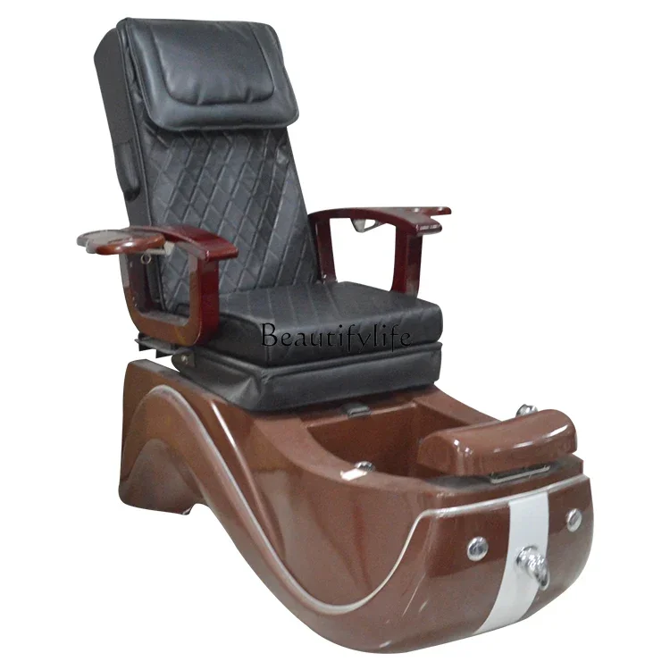 

Electric Nail Scrubbing Chair Pedicure Care Pedicure Couch Reclining Massage Integrated with Basin Foot Washing