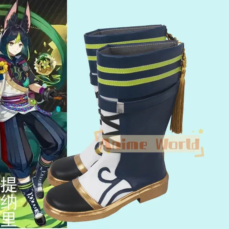 Genshin Impact Tighnari Shoes Cosplay Boots Custom Made Halloween Carnival Party Props