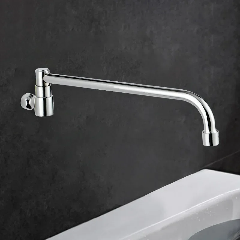 Kitchen Stove Faucet Brass Semi-automatic Swing Faucet Restaurant Hotel Kitchen Special Single Cooling Swivel Faucet