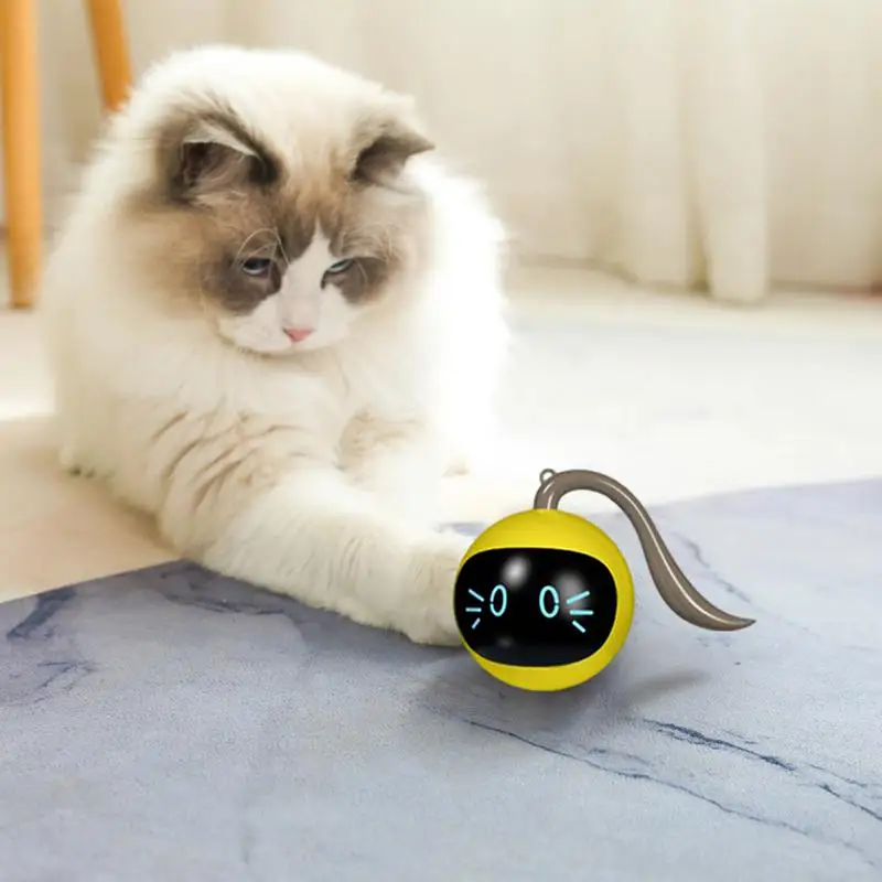 Smart Ball Cat Toy Self Rolling Electric Cat Power Ball Moving Cat Exercise And Hunting Toy Cat Enrichment Toys For Most Cats