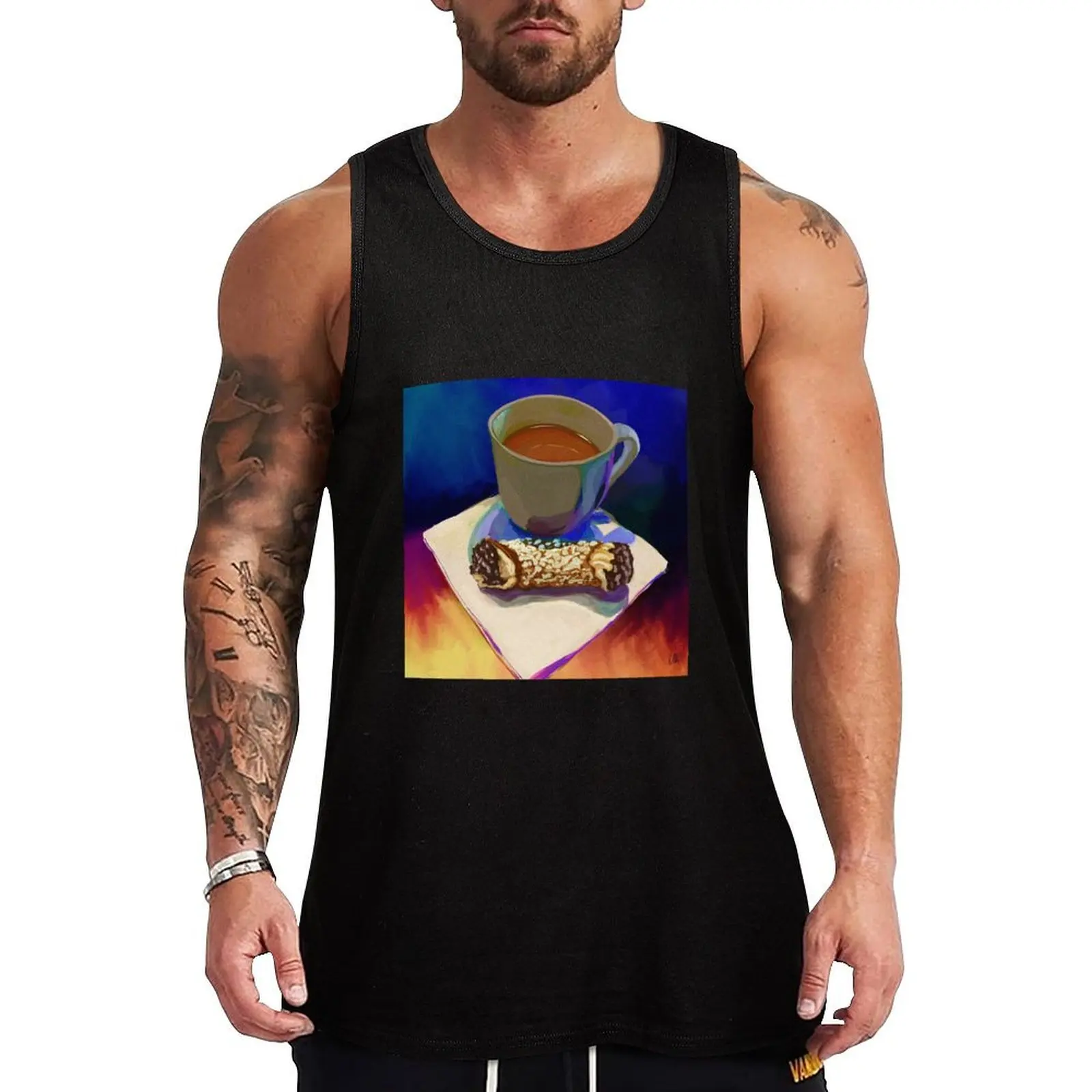 

Coffee and Cannoli Tank Top Gym man Men's summer clothes 2025 Men's clothes