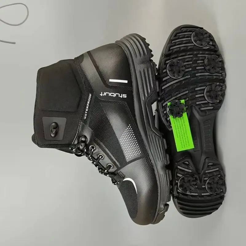 

2025 Autumn Winter High Top Golf Shoes for Men Black Athletic Shoes Mens Anti Slip Spikes Golf Shoe Designer Walking Shoes Man