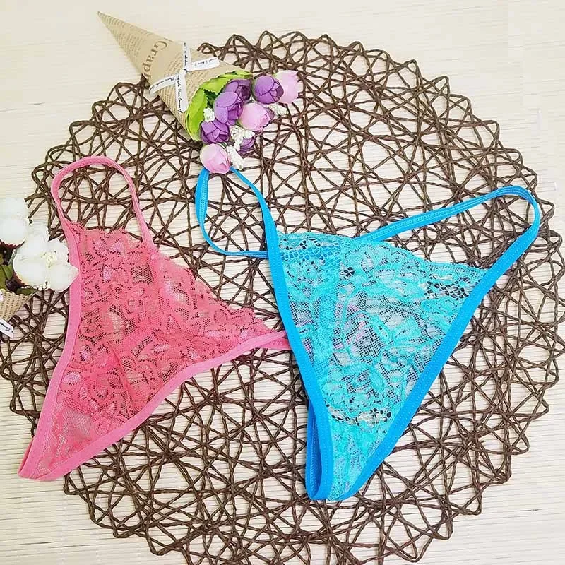 3PCS/Set Sexy Lace Thongs Women Random Underwear Bikini Underpants Low-Rise One Size Hollow G-string T-Back Panties Lingerie