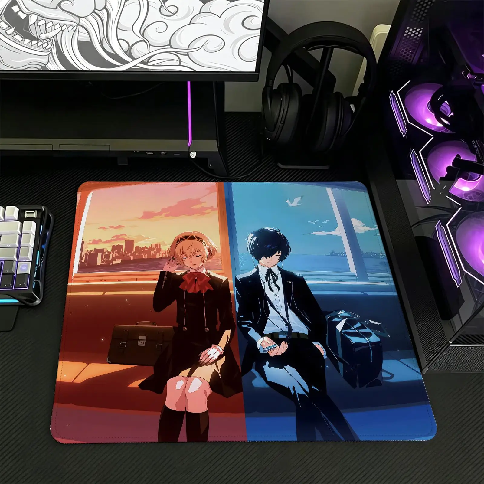 Mouse Pad Regular gaming mouse pad  Office mouse pad Laptop desk mat Stitched edge S/M/L size mouse pad  hot game Persona 3