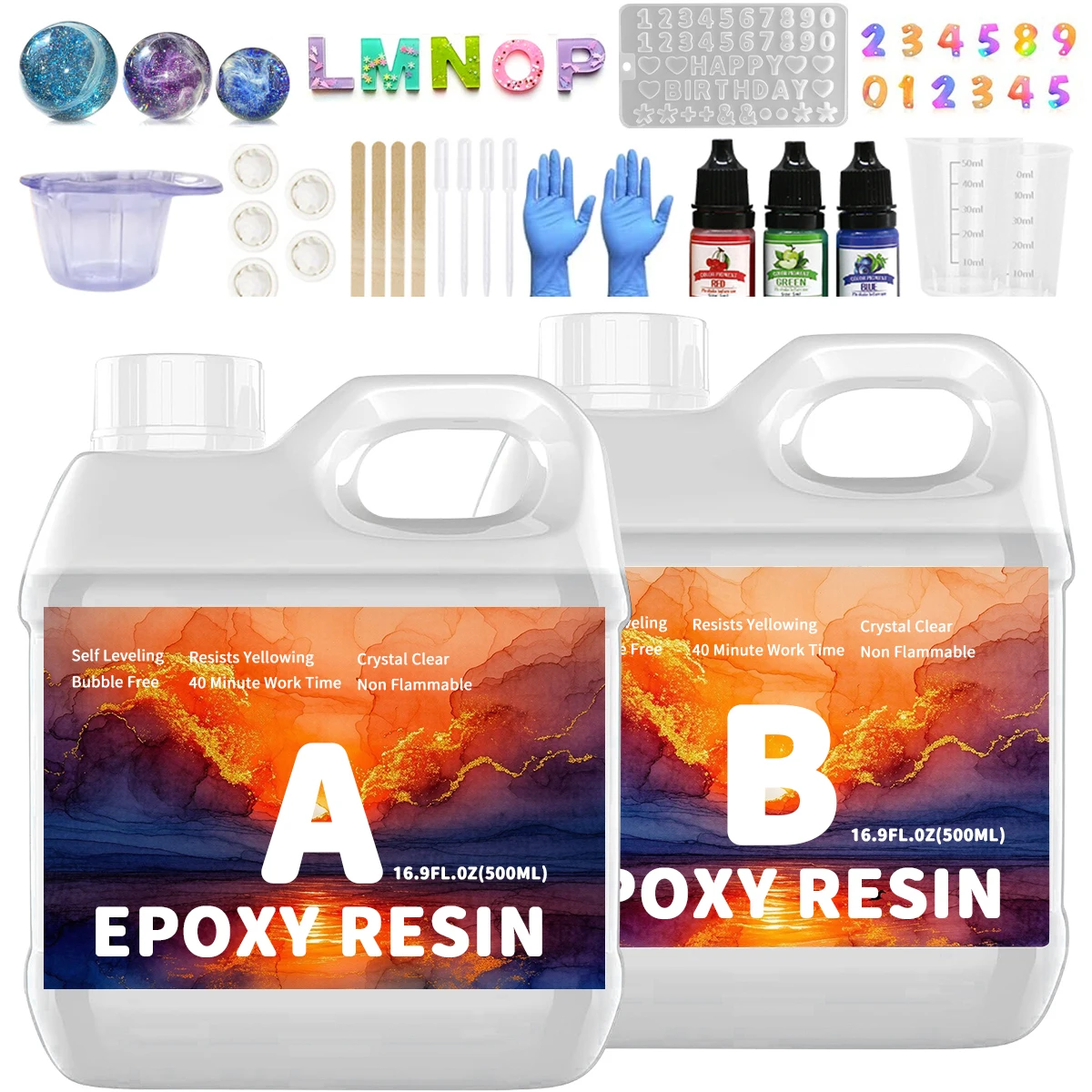 

Ethereal Clarity 500ML Epoxy Resin - Fast Curing for Handmade Jewelry & River Table Masterpieces