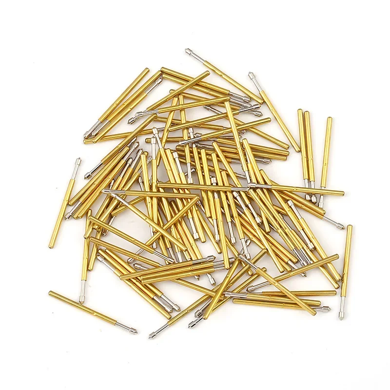 ชิ้น/ถุง P160-E2 100หลอดทดสอบสปริงหัววัดเข็มเส้นผ่านศูนย์กลางภายนอก1.36มม. ความยาวรวม24.5มม. พิน Pogo PCB