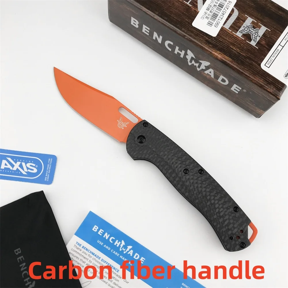 High Hardness BM 15535 Hunt Taggedout Carbon Fiber / G10 Handles Folding Knife CPM-154 Blade Outdoor Tactical EDC Pocket Tool