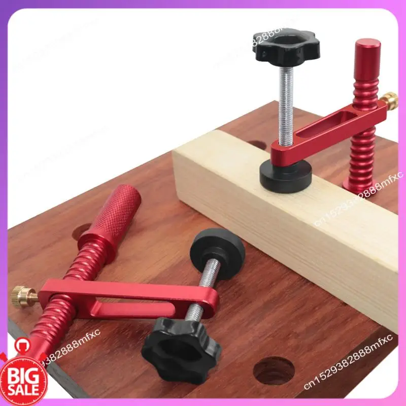 

Big Deal 2Pcs Bench Dog Clamp,Dog Hole Clamps For Woodworking, Adjustable Aluminum Alloy Quick Acting Dog Clamp For MFT Table
