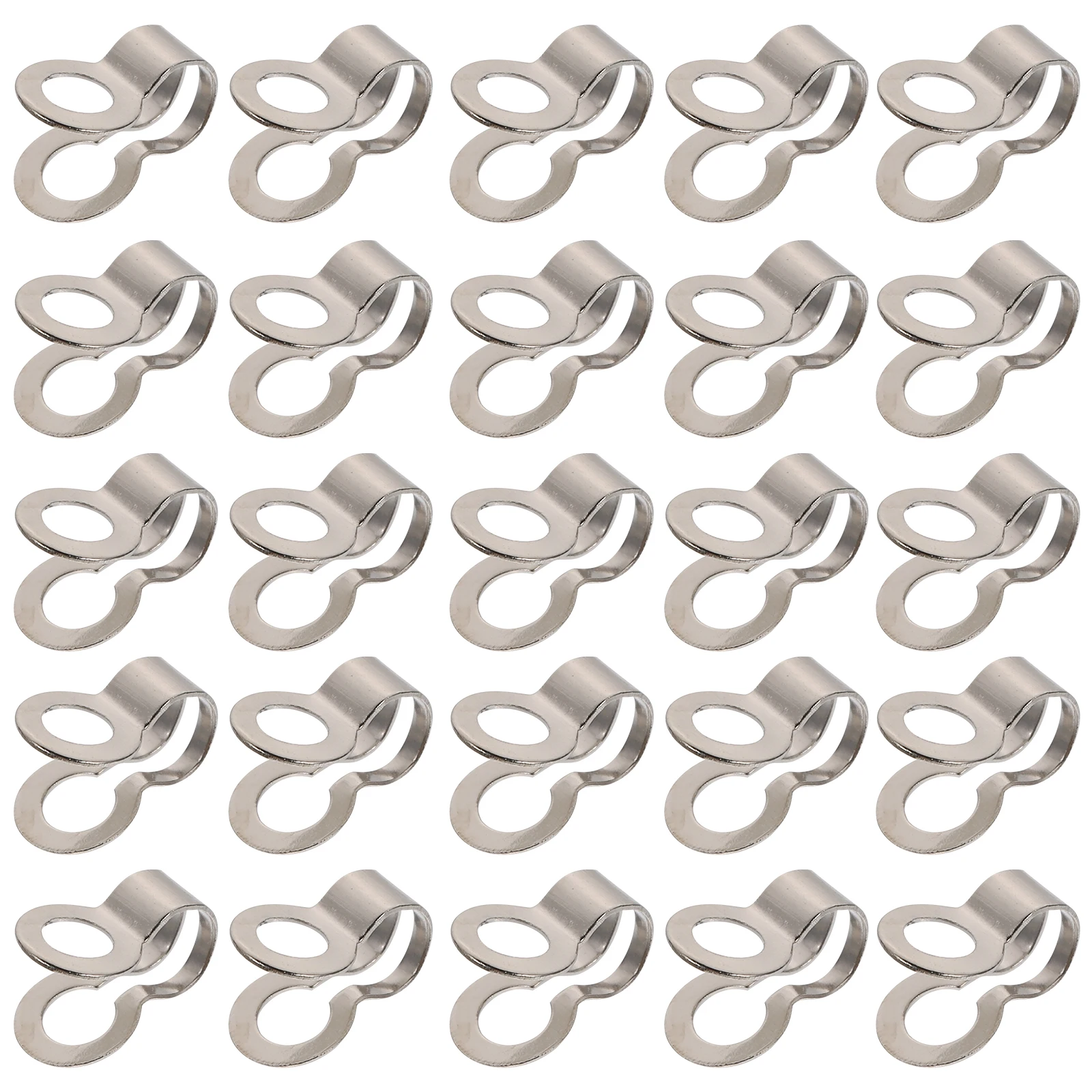 

125pcs Chain Buckles 2.4MM Metal Bead Chain Connectors Round Iron Clasps for Tags Hanging Jewelry Accessories