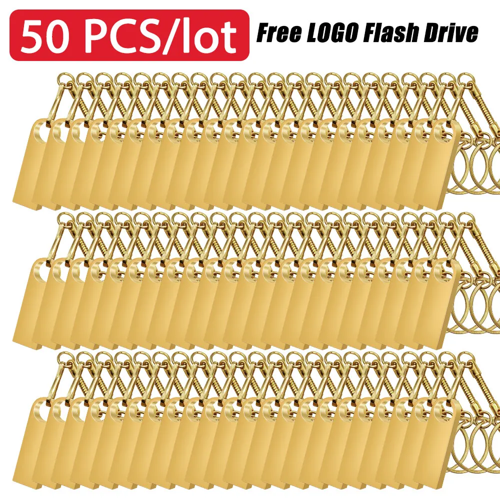 50PCS LOT USB Flash Drives 128GB Wholesale Memory Stick 64GB 32GB Free Custom Logo Pen Drive 16GB Creative Gift Pendrive 8GB 4GB